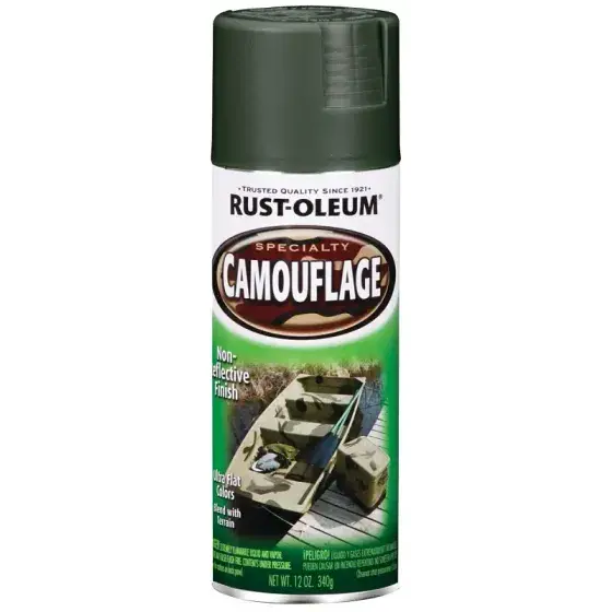 Rust-Oleum 279175 Specialty Deep Forest Green Ultra-Flat Camouflage Spray 12 Ounce 1