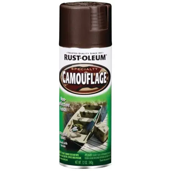 Rust-Oleum 279178 Specialty Earth Brown Ultra-Flat Camouflage Spray 12 Ounce Spray Paint 1