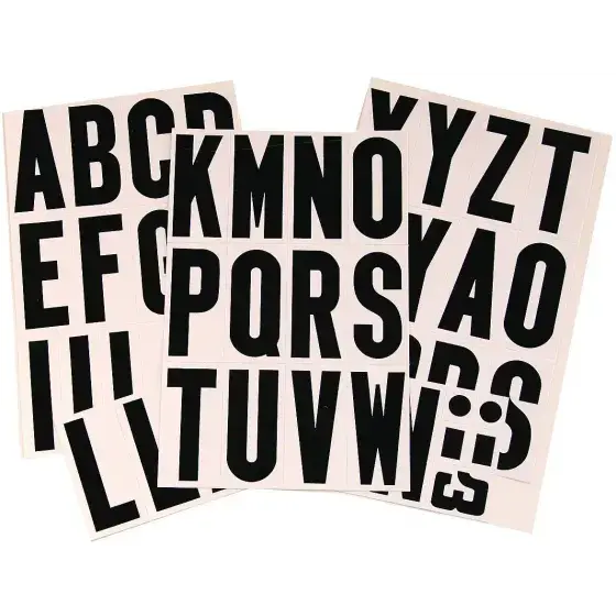 Hy Ko Mm-4L 3 Inch Black On White Vinyl Letter Set 1