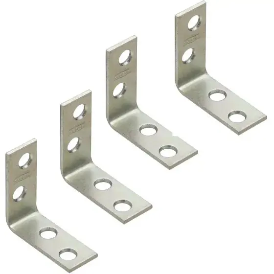 National Hardware N113-134 Corner Braces 1-1/2 By 5/8 By 0.08 Inch Zinc Plated Steel 4 Pack 1