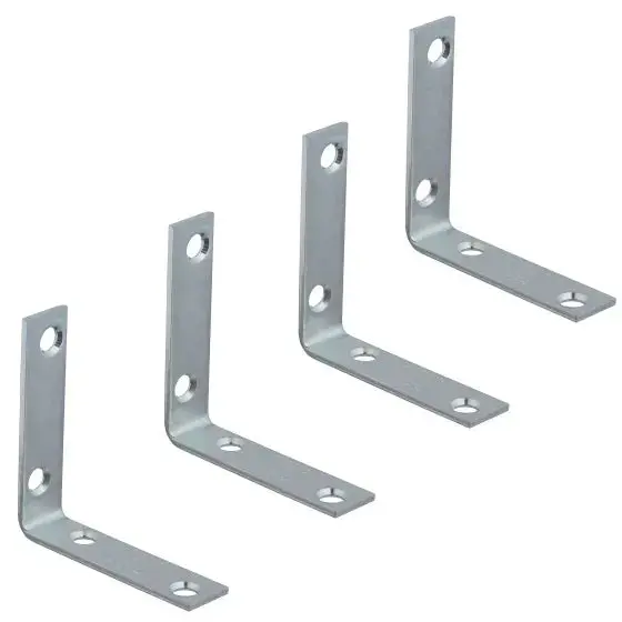 National Hardware N113-233|4 Corner Braces 2-1/2 By 5/8 By 0.10 Inch Zinc Plated Steel 4 Pack 1