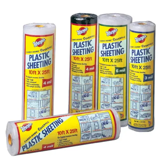 Warps Carry Home Coverall Polyethylene Sheeting Clear 4 Mi 1