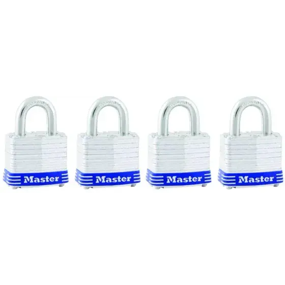 Master Lock 3008D 1-1/2 Inch Laminated Padlocks Pack Of 4 1