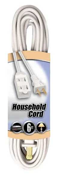Woods 0600W 3-Outlet 16/2 Cube Extension Cord W/ Power Tap, 6-Feet, White 1