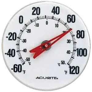 5" Round Thermometer Acurite-Round : 5" 1