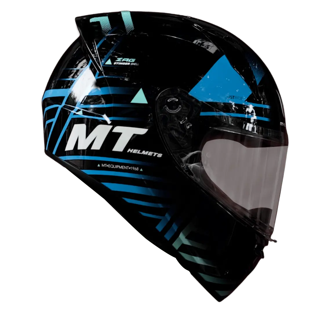 Mt Stinger Zag Helmets – Glossy Blue Black 1