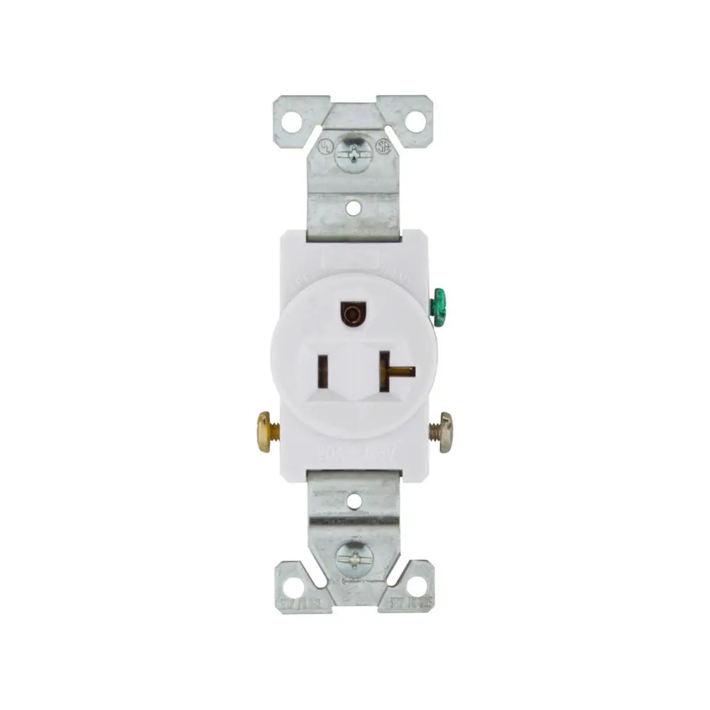 Eaton Wiring Devices 1877W-Box 20 Amp 3 Wire Grounded Commercial Receptacle 1