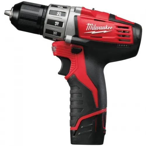 Milwaukee Cordless Drill Machine 10Mm Keyless Chuck 12V + 2 Batteries C12dd 1
