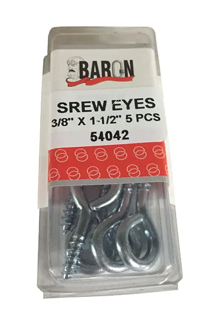 3/8X1-1/2 Screw Eye 5/Pk Baron 1