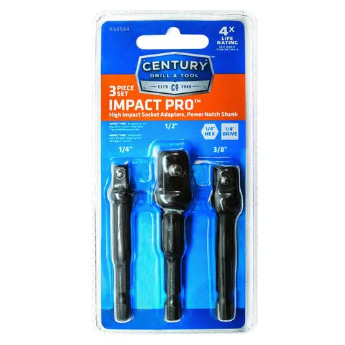 Century Drill & Tool 68584 Century Tools Impact Pro Square Socket Adapter 3 Pc Set 1