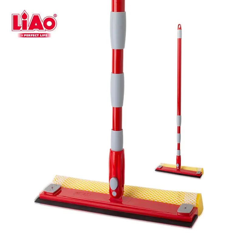 Telescopic Window Cleaner – 6Ft Metal Pole With Sponge + Squeegee - Liao 1