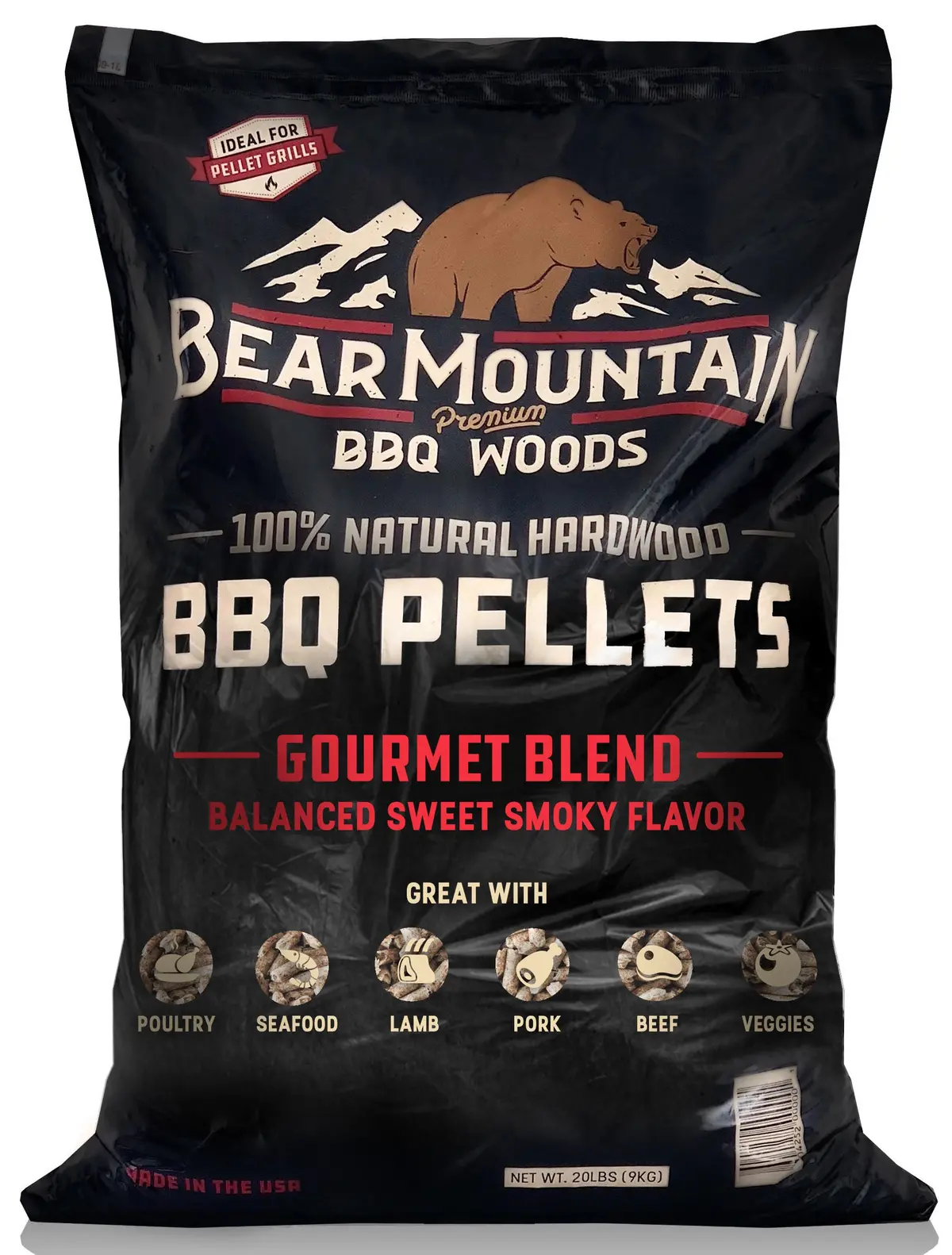 Bear Mountain Premium All Natural Low Moisture Bbq Smoker Pellets - 20 Pound Bag 1