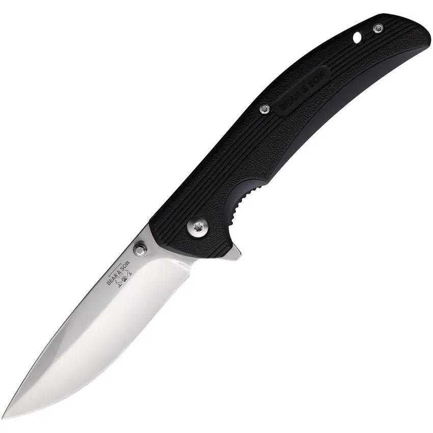 Bc778. Bear & Son Cutlery - Sideliner Knife Black. 4.5" Closed. 1