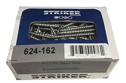 8"X2-1/2" Dacro Deck Screw 1Lb Bx-1Lb Bx : 8X2-1/2 1