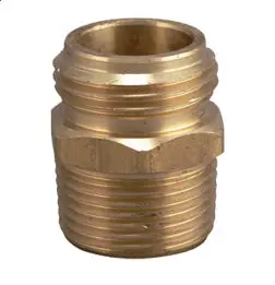 Plumb Pak Pp850-61 Hose Adapter, 3/4 By 3/4 By 1/2 Inch Mht By Mip By Fip, Brass, For: Garden Hose 1