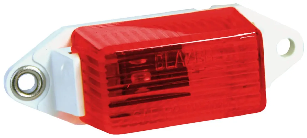 Blazer B486r Side/Clearance Marker Light, 0.3 A, 12 V, Incandescent Lamp, Red Lens, Abs Housing Material 1