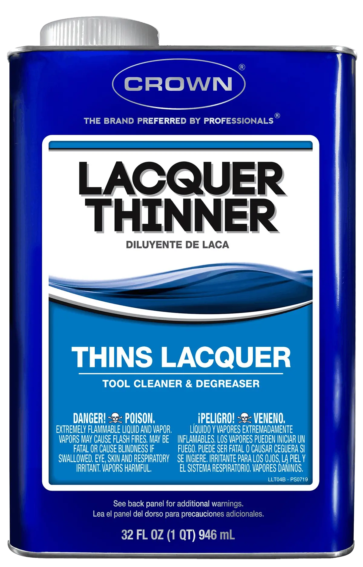 Crown Lacquer Thinner - Can, Quart 1