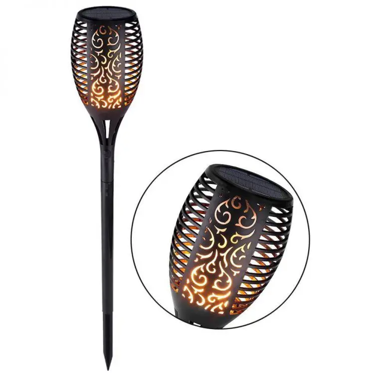 Solar Flame Bollard Light 1