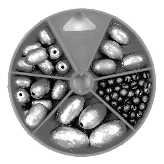 Eagle Claw Fishing Egg & Split Shot Sinkers-Yellow Box : 55 Pieces 1