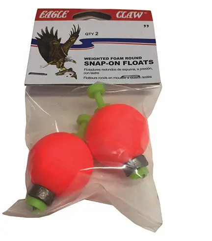 Eagle Claw Foam Round Floats Weighted-2" 1