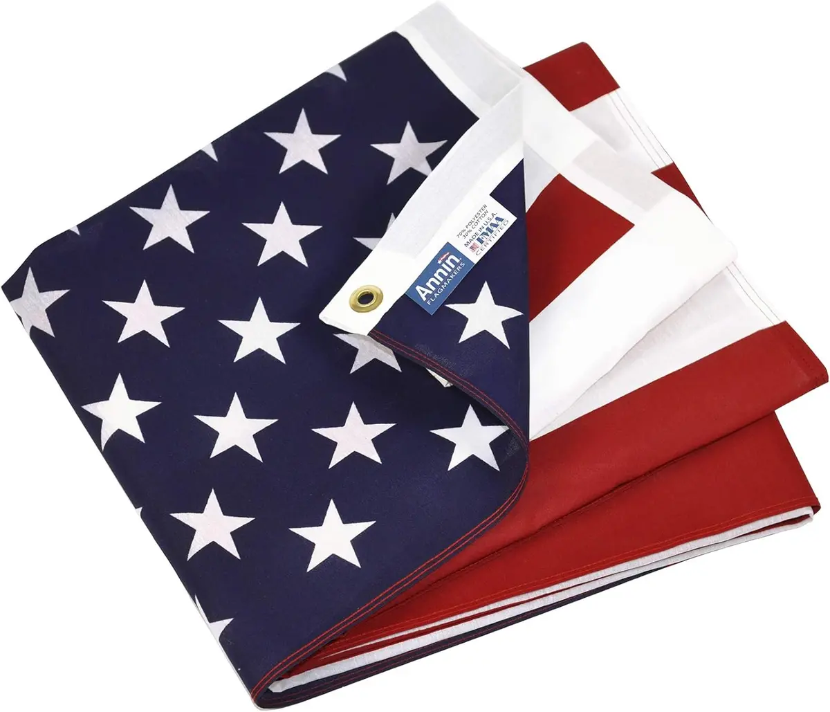 Annin Flagmakers American Flag All-Weather Poly/Cotton Flag, 3'X5' (Model 19417) 1