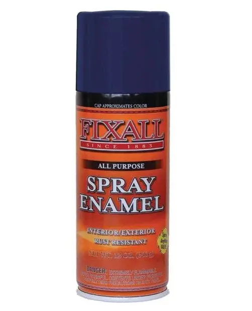 Fixall F1306 Enamel Spray Paint, Liquid, 12 Oz, Aerosol, Dark Blue 1