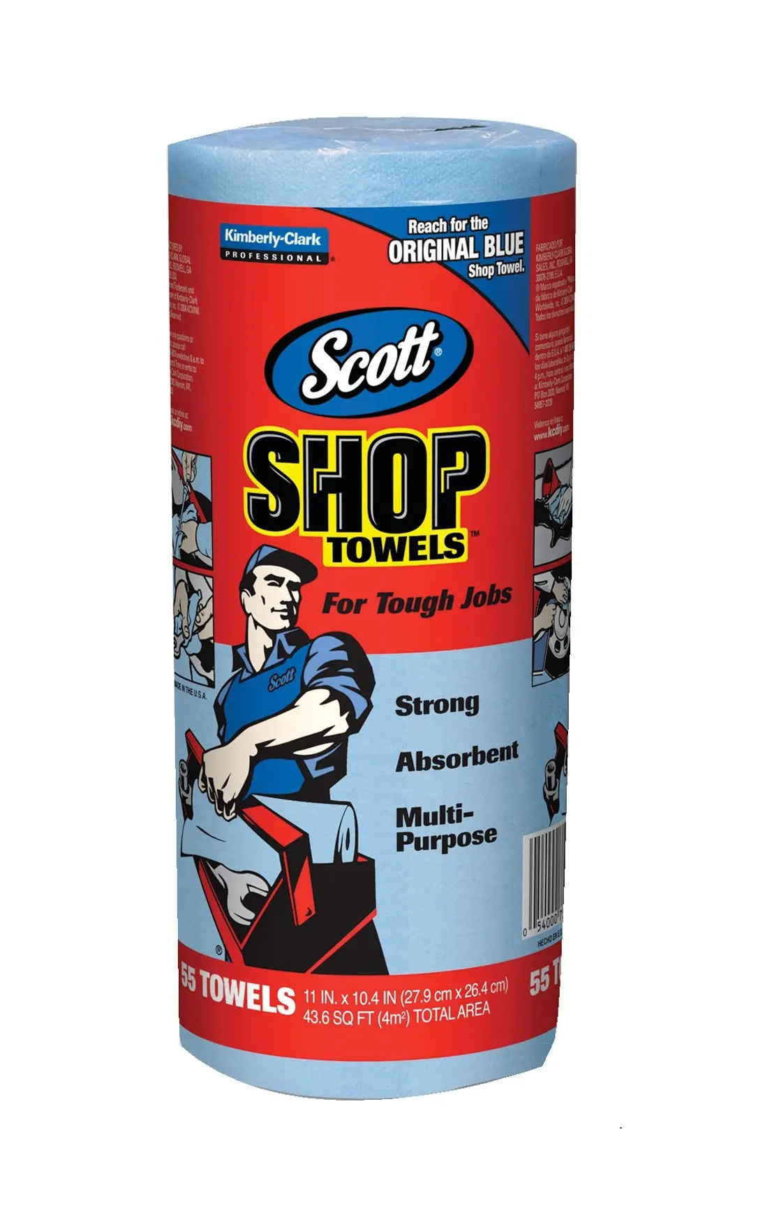 Scott Blue Shop Towel - Case Of 6 Rolls 1