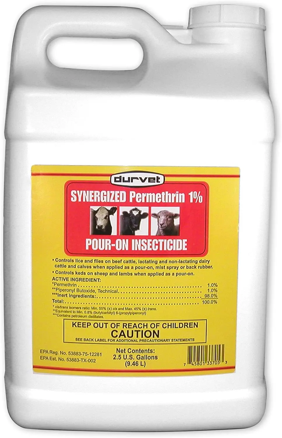 Durvet Fly Synergized Permethrin 1% Pour-On Insecticide 1