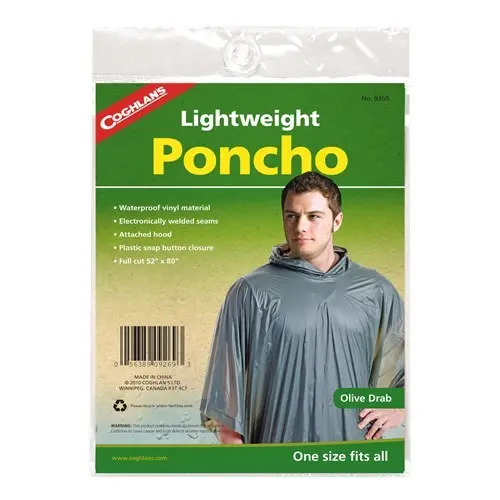 Olive Drab Lightweight Poncho 1