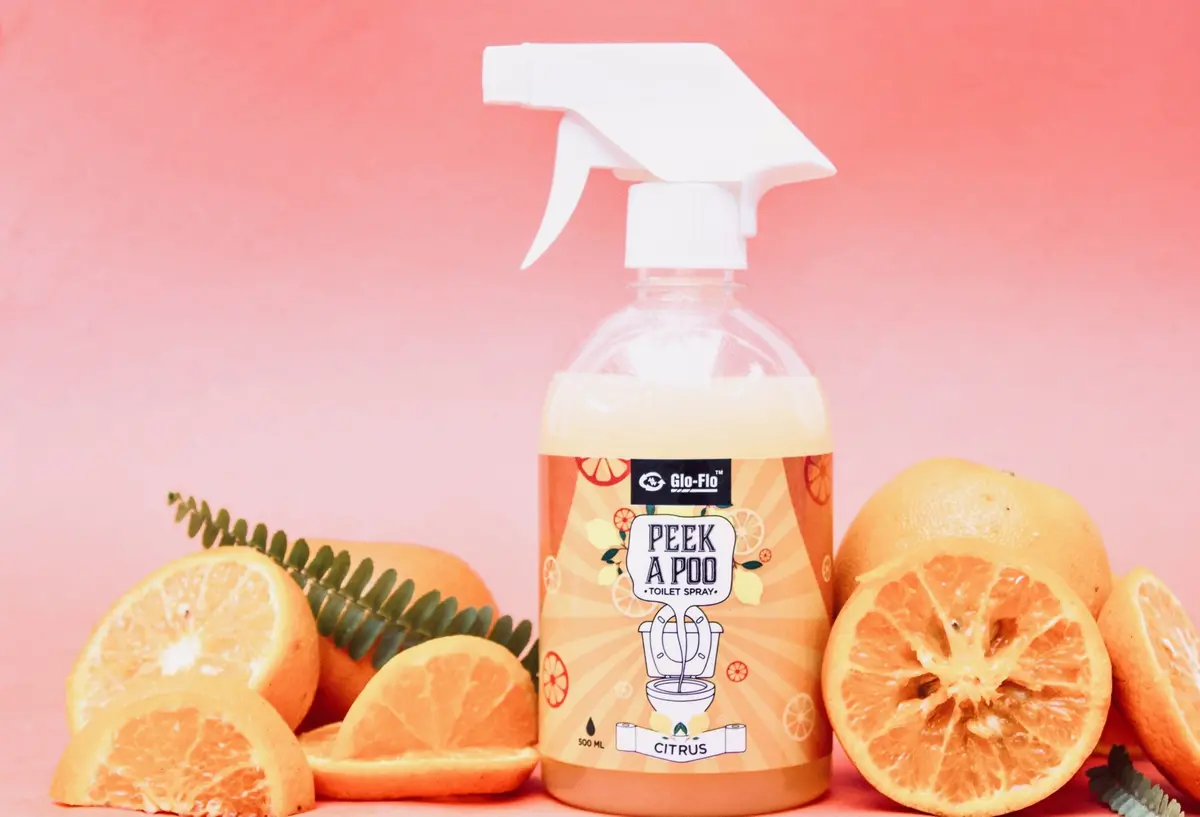 Glo-Flo Peek A Poo Toilet Freshener (Spray Citrus) 1