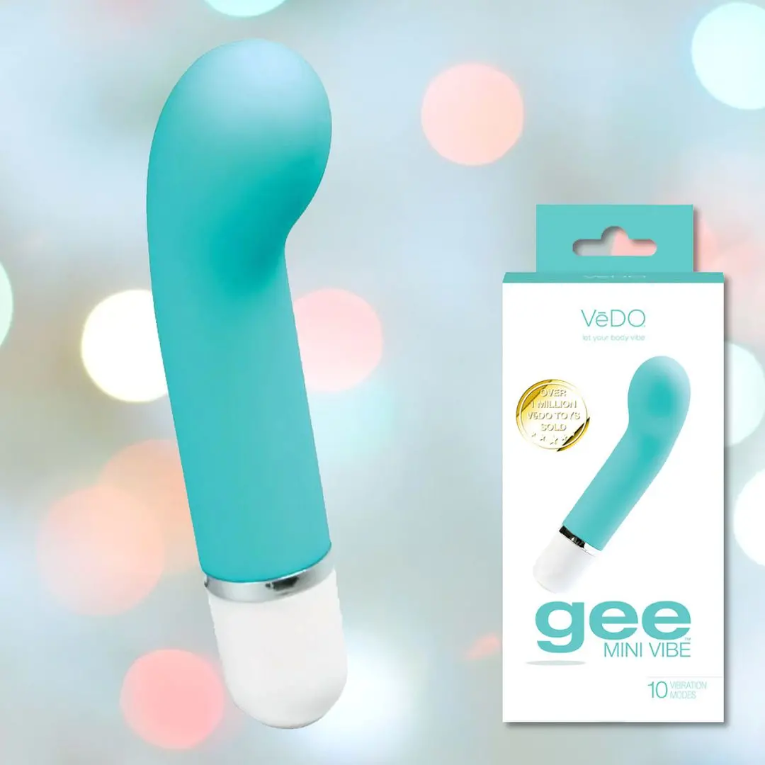 Vedo 'Gee' Mini G-Spot Rechargeable Waterproof Vibrator - Turquoise 1