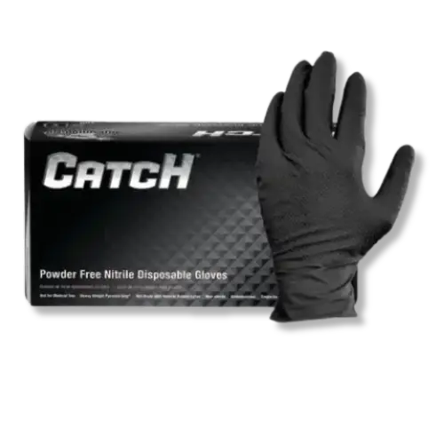 Adenna® Black Nitrile Gloves W/ Pyramid Grip 1