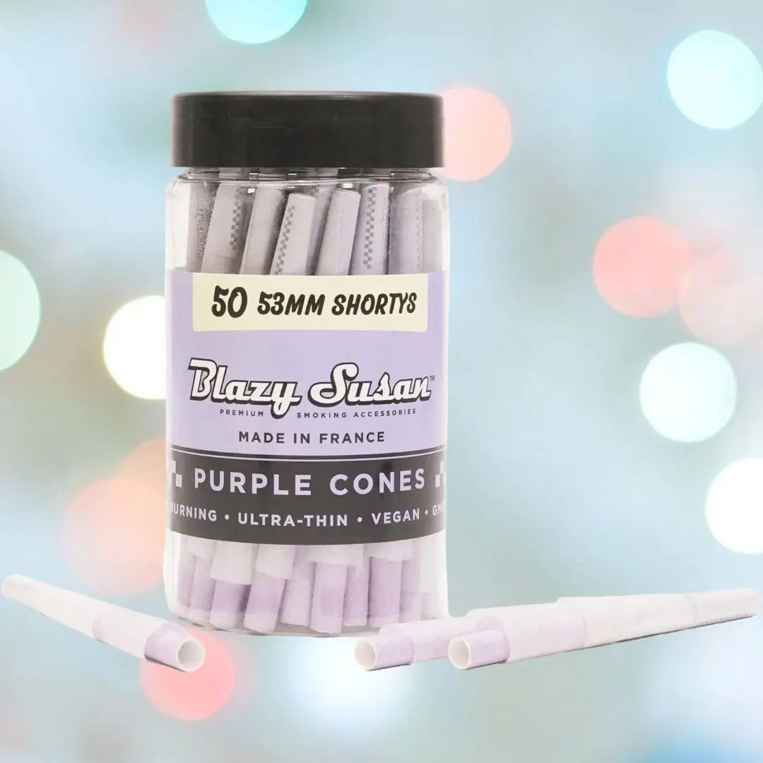 Blazy Susan Purple Vegan Cones - 53Mm Shortys (50 Pre-Rolled Cones) 1