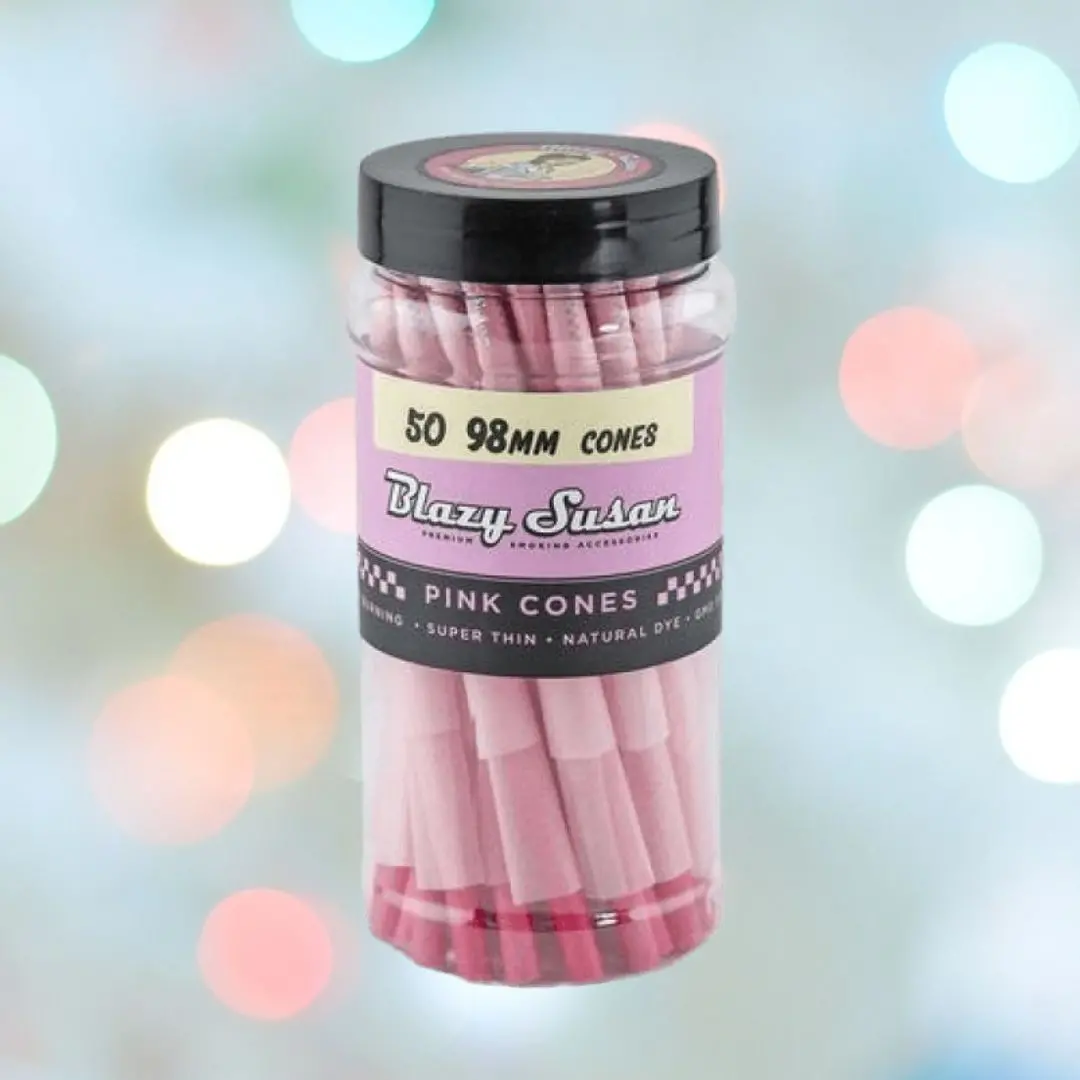 Blazy Susan Pink Vegan Cones - 98Mm (50 Pre-Rolled Cones) 1