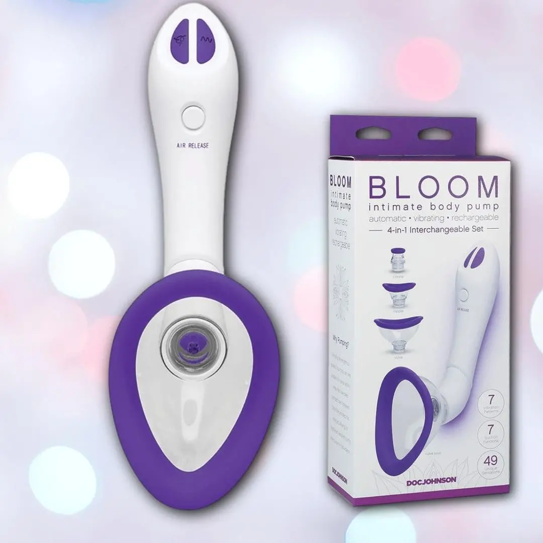 Bloom Rechargeable Intimate Body Pump - Purple 1