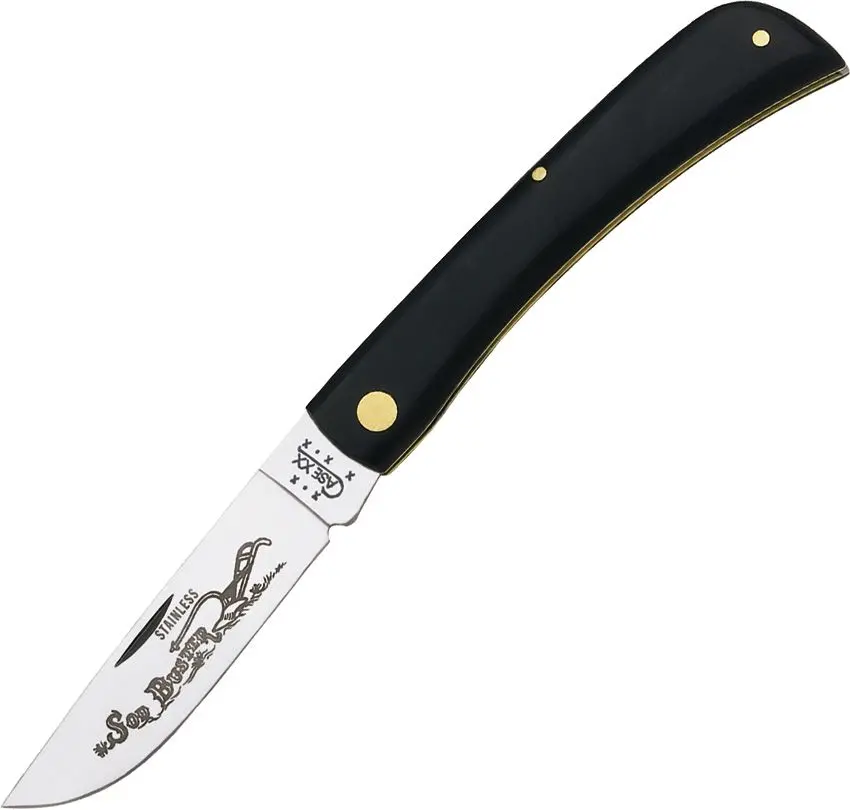 Case Xx Sod Buster Folding Knife Smooth Black Synthetic 1