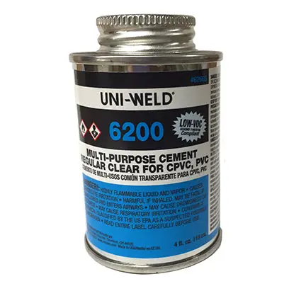 Multi-Purpose Cement Uni-Weld 6200 1/4Pt - Cpvc, Pvc 1