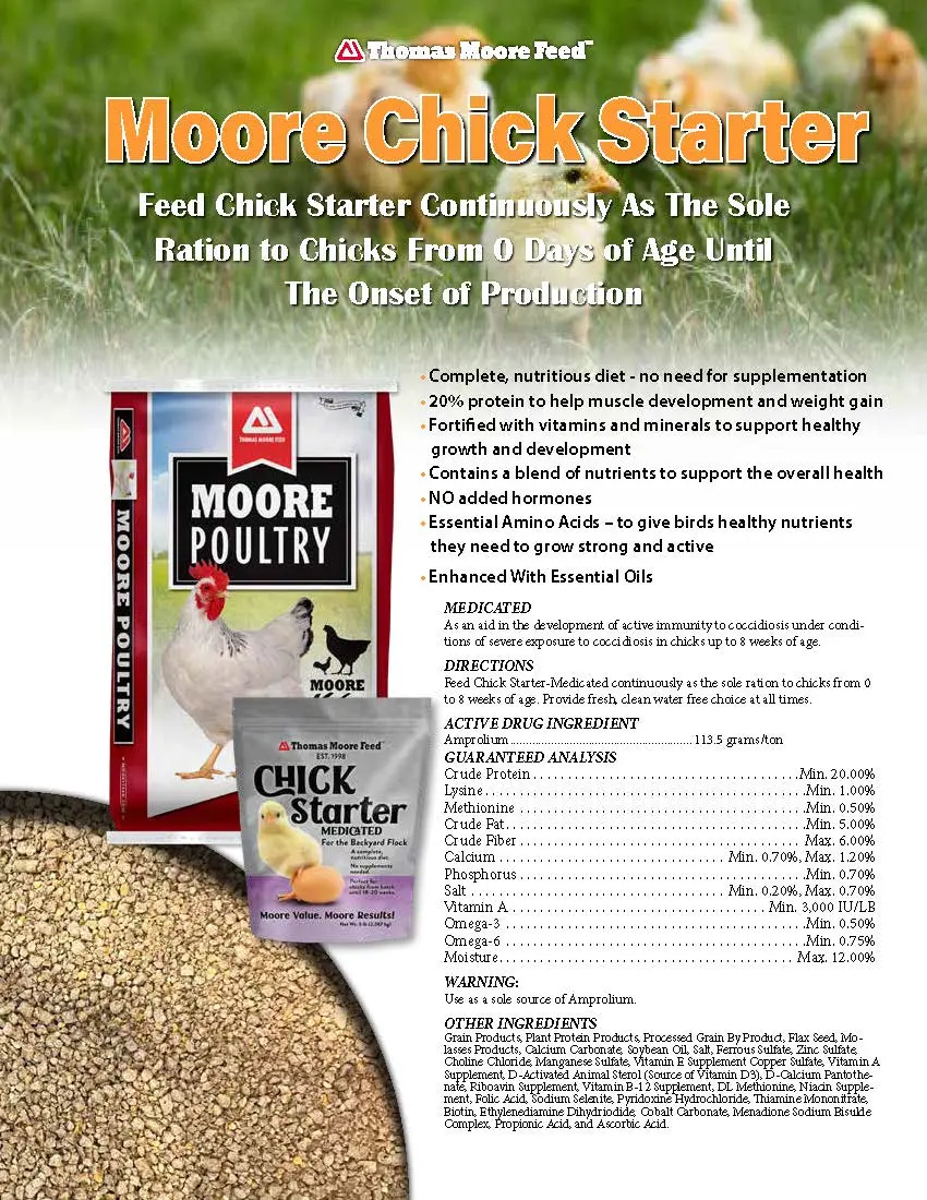 Chick Starter Crumbles Poultry -Thomas Moore Feed 1