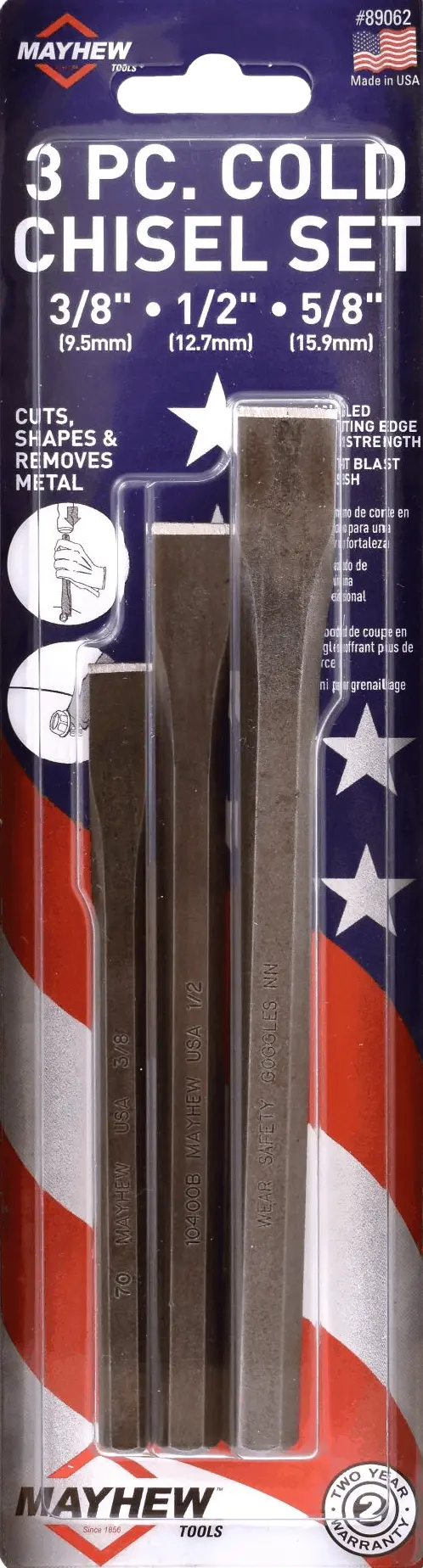 Mayhew 3 Piece Cold Chisel Set - Mh89062 1