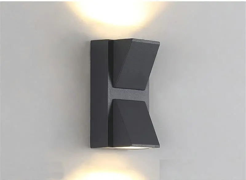 2 X 5W Double Sided K Shaped Outdoor Wall Light 3000K 1