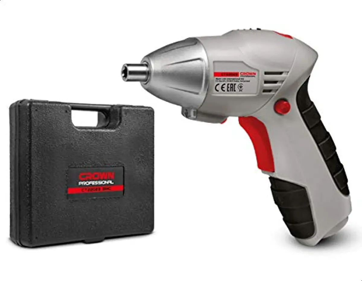 Crown Cordless Screw Driver 3.6V 6.35Mm 220Rpm 3Nm 1.3Ah Crown 1
