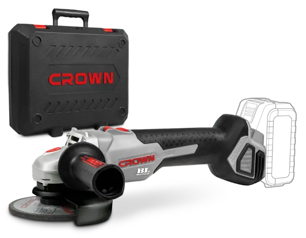 Crown  Cordless Angle Grinder 18/20V 125Mm 5'' With Extra Battery 1