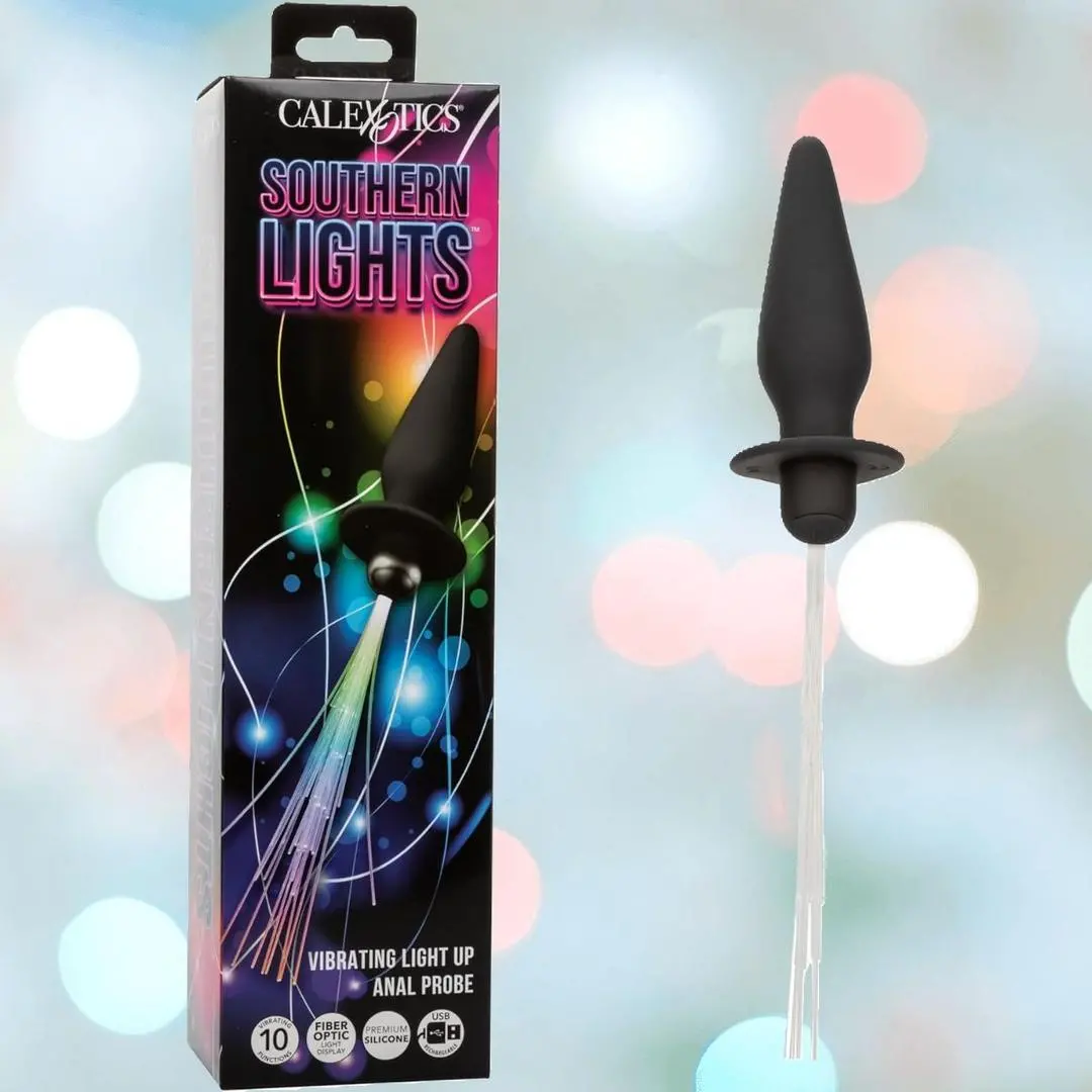 Calexotics Southern Lights Vibrating Light Up Butt Plug Anal Vibrator Probe 1