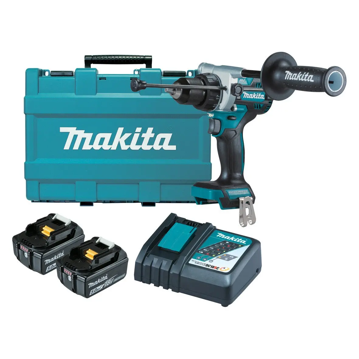Makita Cordless Hammer Driver Drill 18V 1/2 Inch Dhp486rte 1