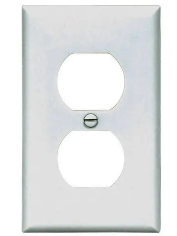 Eaton Wiring Devices 5132W Pk10 1 Gang Nylon Duplex Receptacle Plate White 1