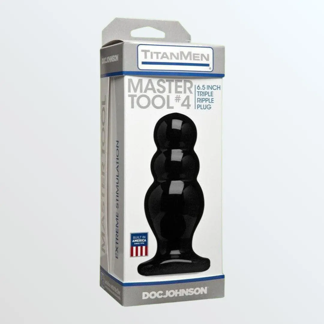 Doc Johnson Titanmen Tool 'Master #4' Triple Ripple Butt Plug 1