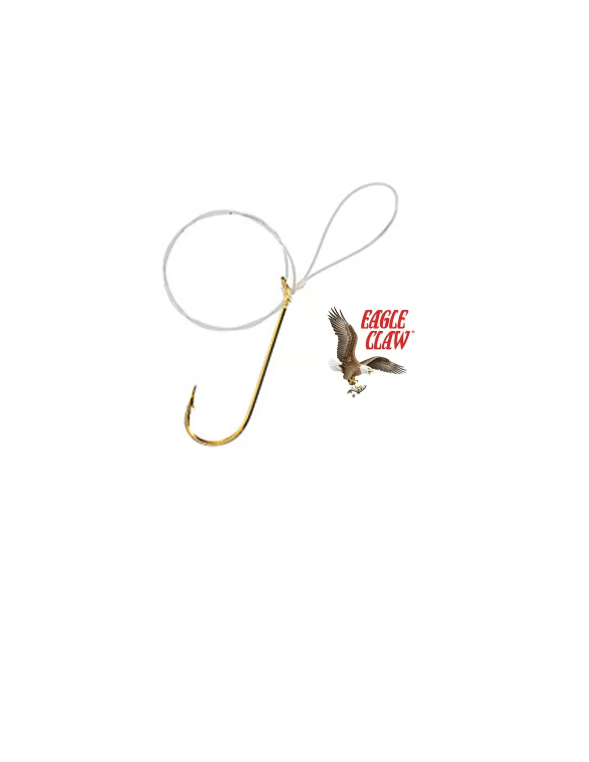 Eagle Claw Snell Hook Aberdeen Size 2/0 Qty 6 1