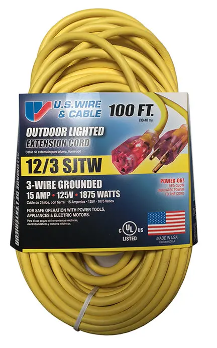 Extension Cord 100' Sjtw 12/3 Outdoor 1