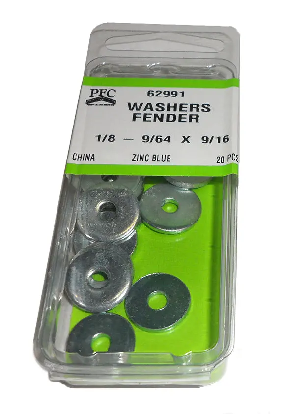 Washers Fender 1/8"-9/64" X 9/16" 1