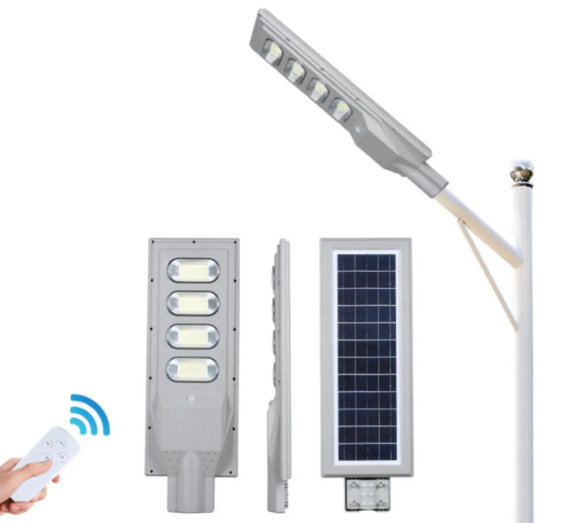 Led Solar Sensor Upgraded(Premium) Street Light Dual Hade With Complete Accessories 120W 1